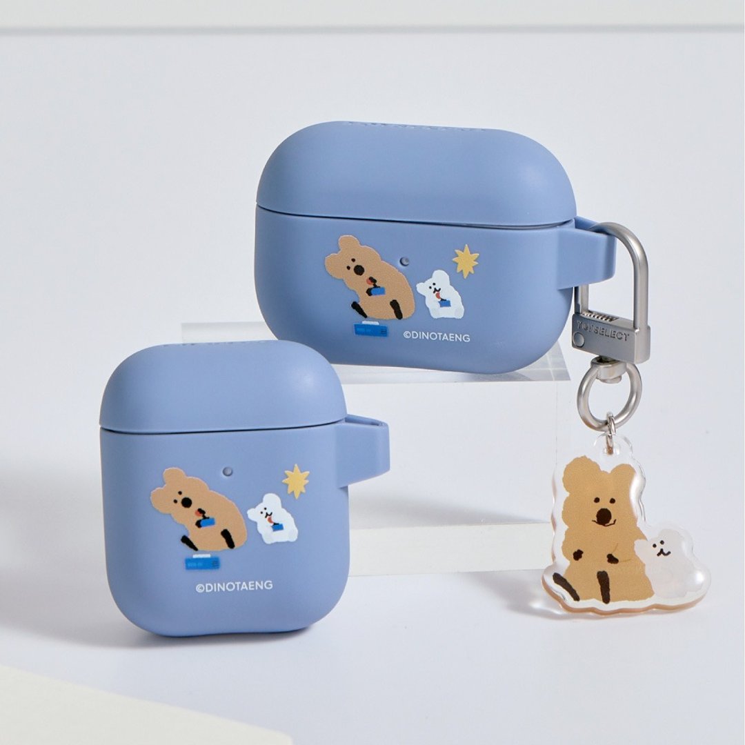 DINOTAENG经典-电玩萌拍强悍防摔AirPods保护套(附吊饰) - 耳机收纳 - 塑料 多色