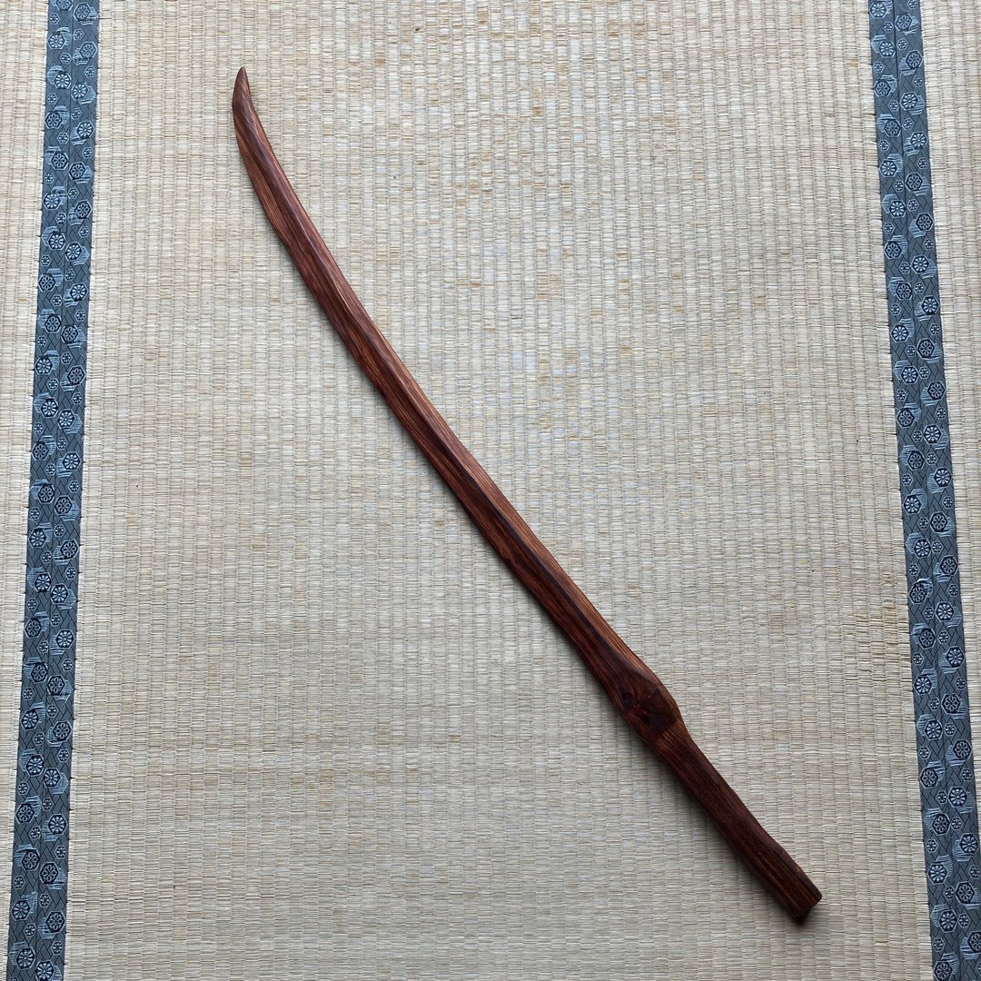 我贩剑　妖刀　吒姬　刺猬紫檀 木刀木剑武士刀　运动太极剑 魔剑 - 摆饰 - 木头 红色