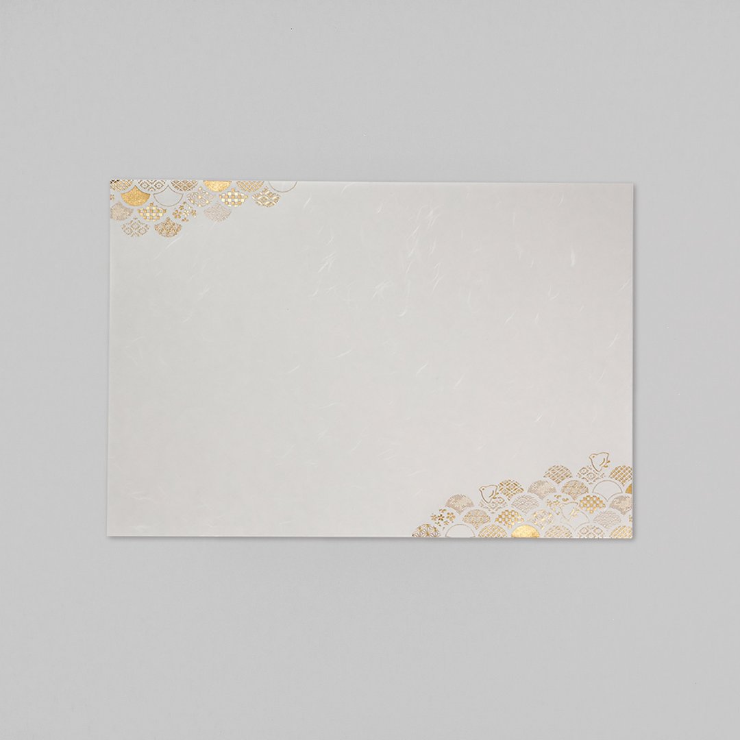 餐具 御膳垫纸 小纹青海波 5枚装 - 餐垫/桌巾 - 纸 金色