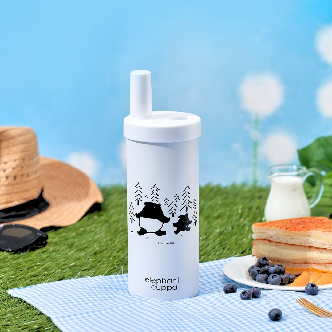 Elephant Cuppa 来貘联名大象杯S - 上山款 (720ml) - 保温瓶/保温杯 - 其他金属 白色