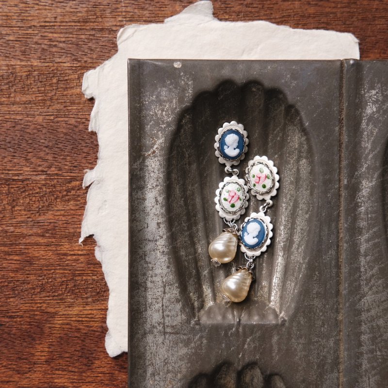 玛格丽 - 耳环/耳夹 - 其他金属 银色