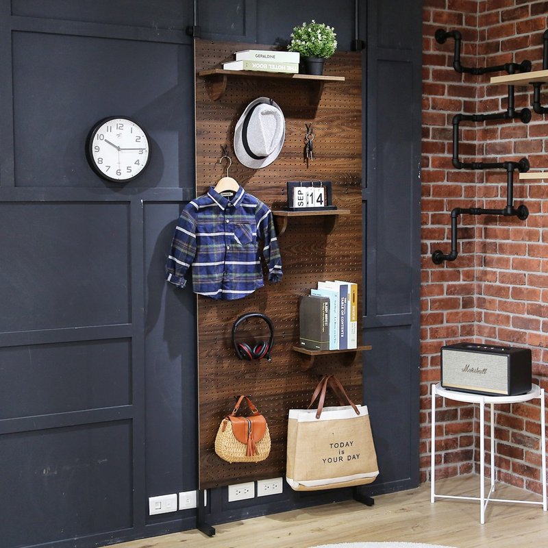 【微慢】宽80全幅式多功能洞洞板x顶天立地架收纳架 SH033 - 置物架/篮子 - 其他材质 