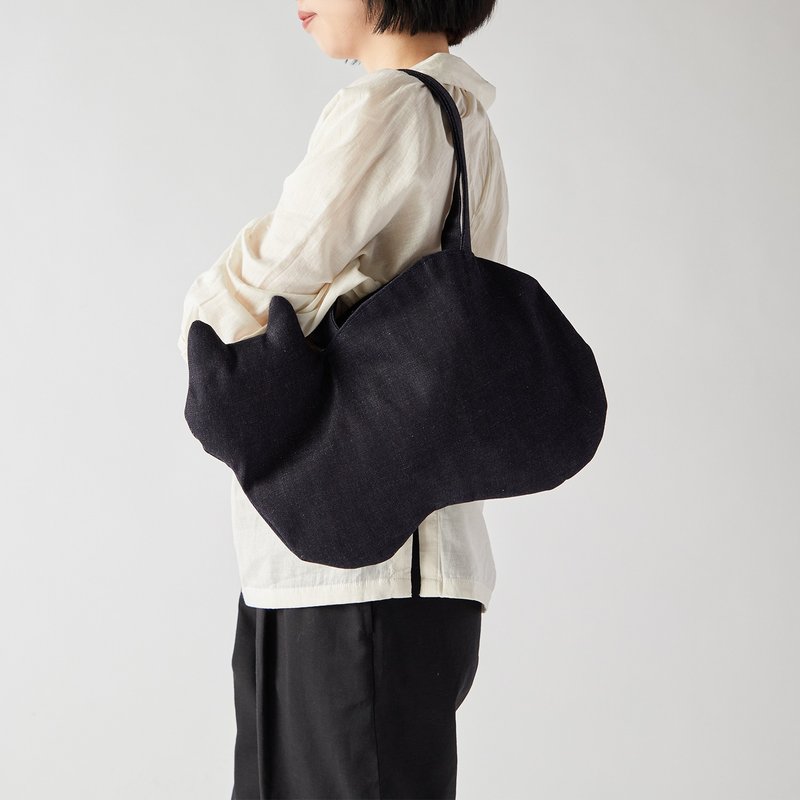 【新品】牛仔猫包单肩型 - 侧背包/斜挎包 - 棉．麻 蓝色
