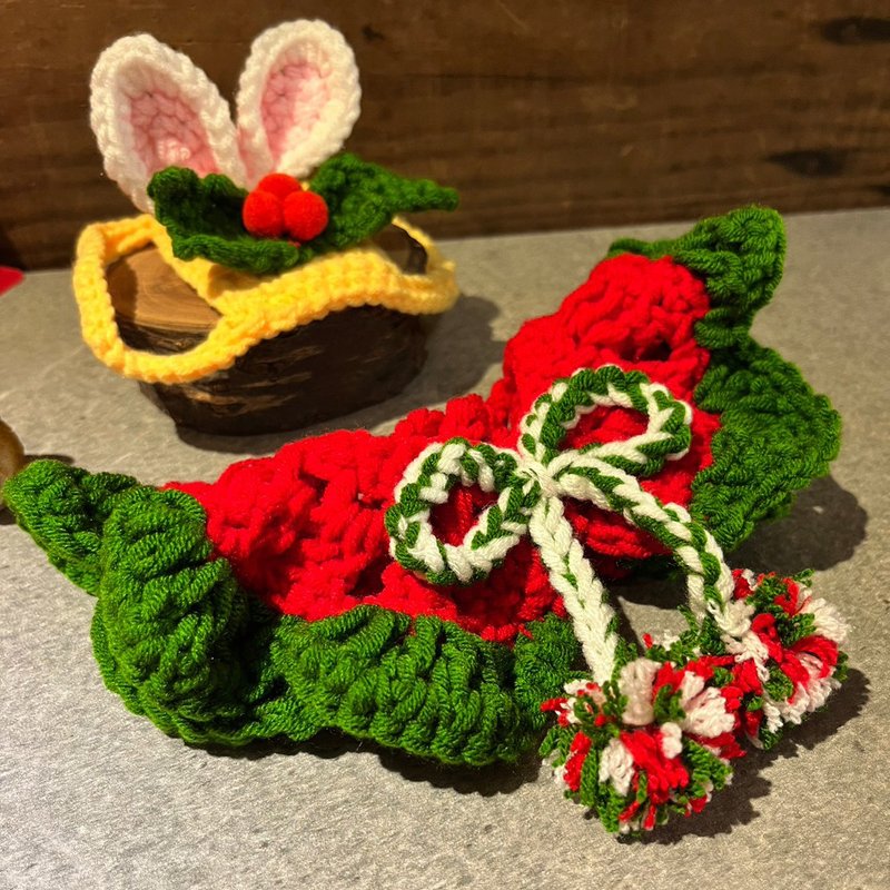 Christmas圣诞限定/雪地里耶诞/宠物帽子领巾/猫咪狗狗帽子 - 衣/帽 - 棉．麻 多色