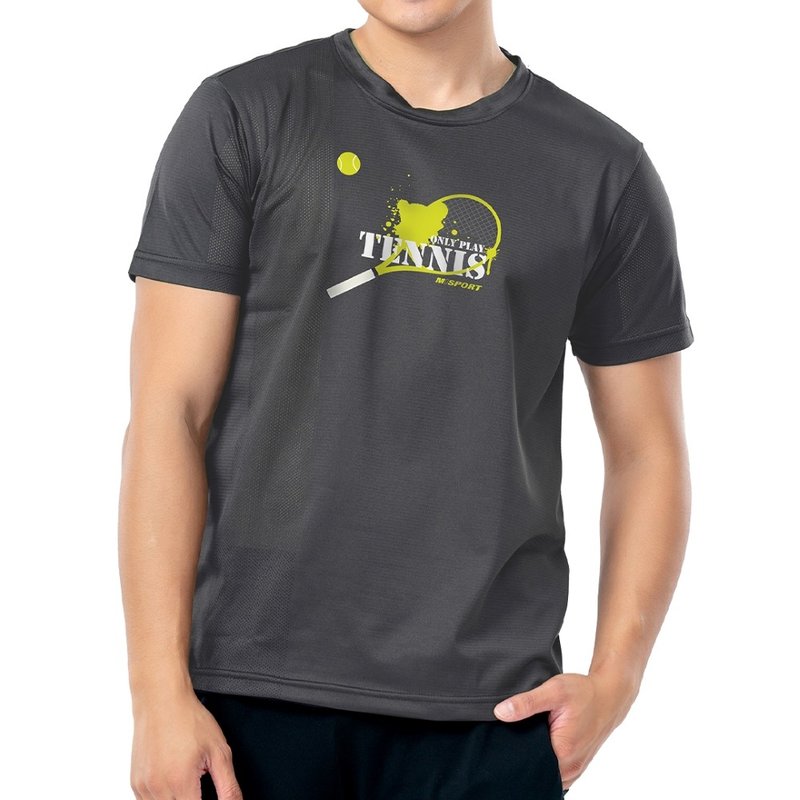 MIT专利呼吸衣-只玩网球 ONLY PLAY TENNIS 吸湿排汗衣 网球衣 - 男装运动衣 - 聚酯纤维 灰色