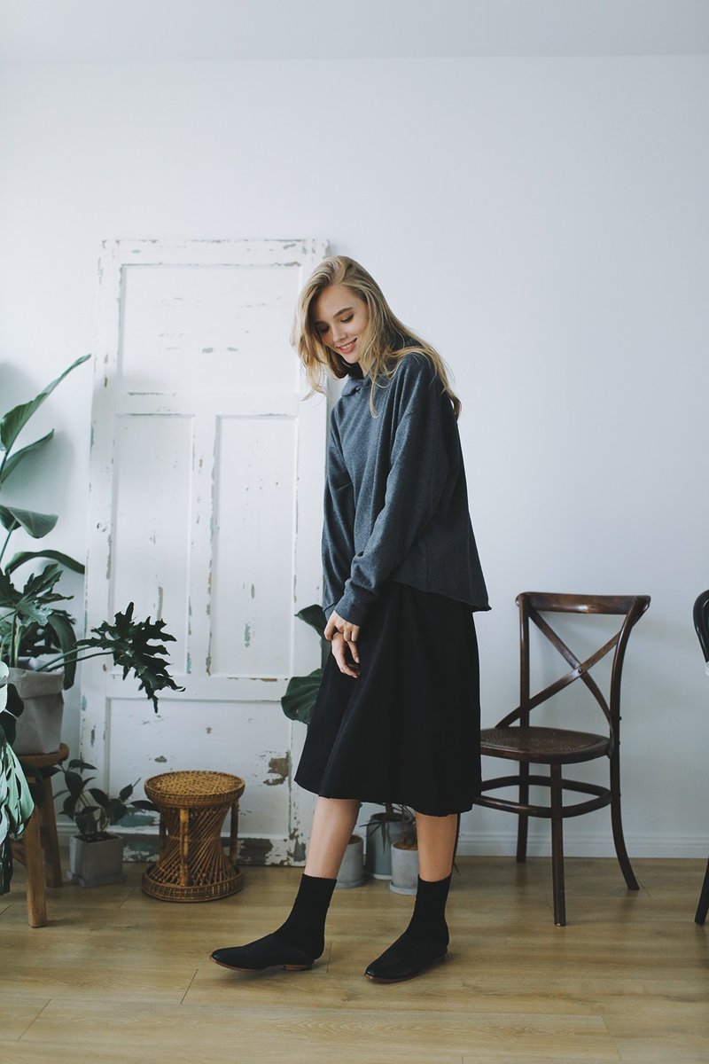 灰色卫衣基本款连帽衫 fete副牌 syd and ling - 中性连帽卫衣/T 恤 - 棉．麻 灰色