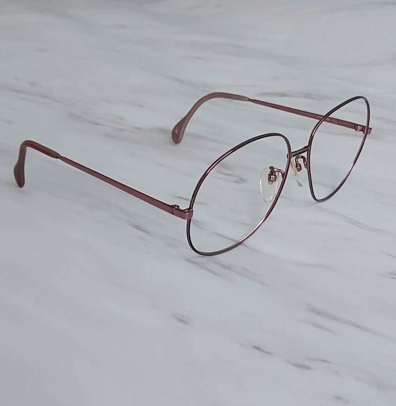 VINTAGE绝版老品全新古董眼镜 西德 zeiss 玫瑰金镶嵌深紫色烤漆 - 眼镜/眼镜框 - 其他金属 紫色