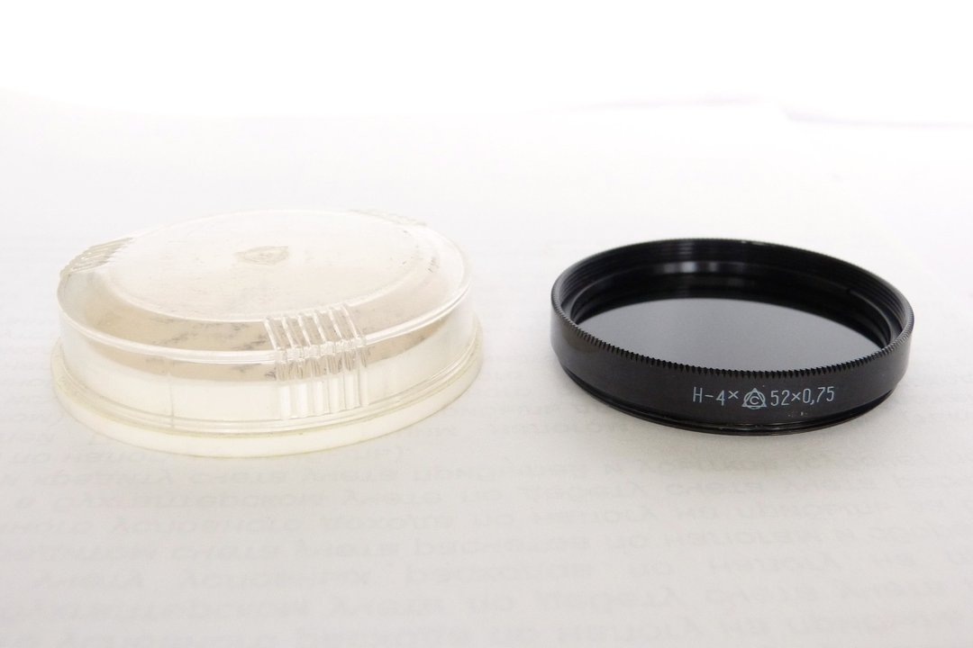 tested H-4x 52mm grey lens filter 52x0.75 52x0,75 USSR LZOS for Helios-44M-4 box - 相机 - 其他材质 灰色