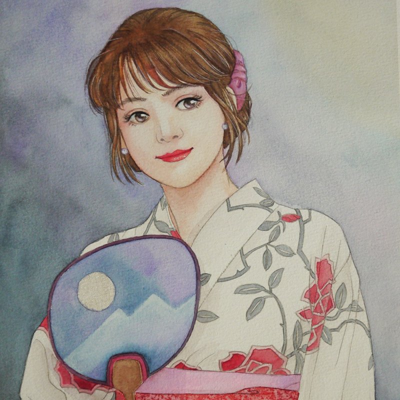 夏夜 Summer Night /原画/水彩画 - 海报/装饰画/版画 - 纸 