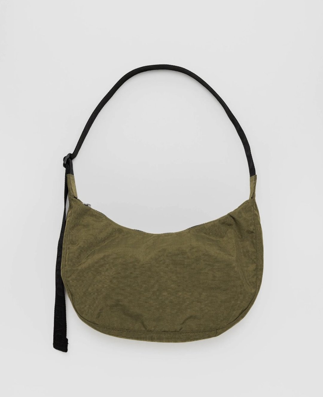 BAGGU - 回收尼龙斜背月亮包 - Medium - 海草绿 - 侧背包/斜挎包 - 防水材质 绿色