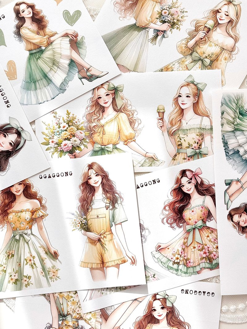 Sunny girl - 贴纸 - 纸 