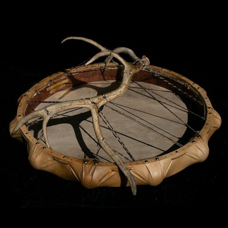 UltreyaDrums Deer skin antlers shamanic drum medicine sacred - 吉他/乐器 - 木头 