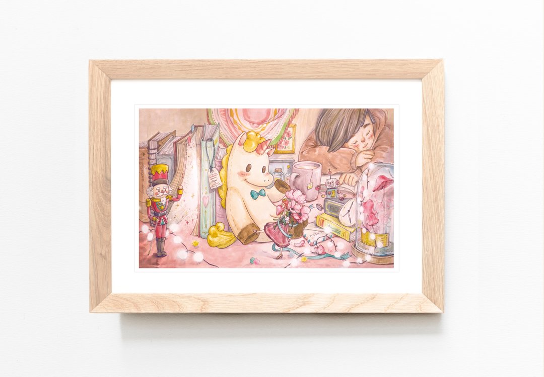欢迎回来 -  A3复制画海报/水彩纸复制印画 原创独角兽玛尼插画 - 海报/装饰画/版画 - 纸 多色