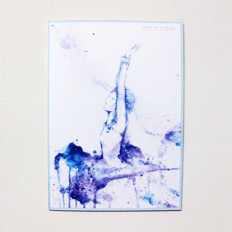 Alice Hobbey 奇幻少女系列 双面水彩插画明信片  Postcard - 卡片/明信片 - 纸 多色