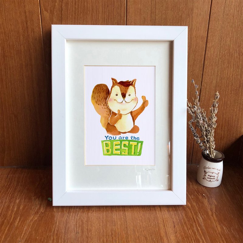 松鼠  壁挂/桌立两用复制画 壁贴 - 墙贴/壁贴 - 木头 