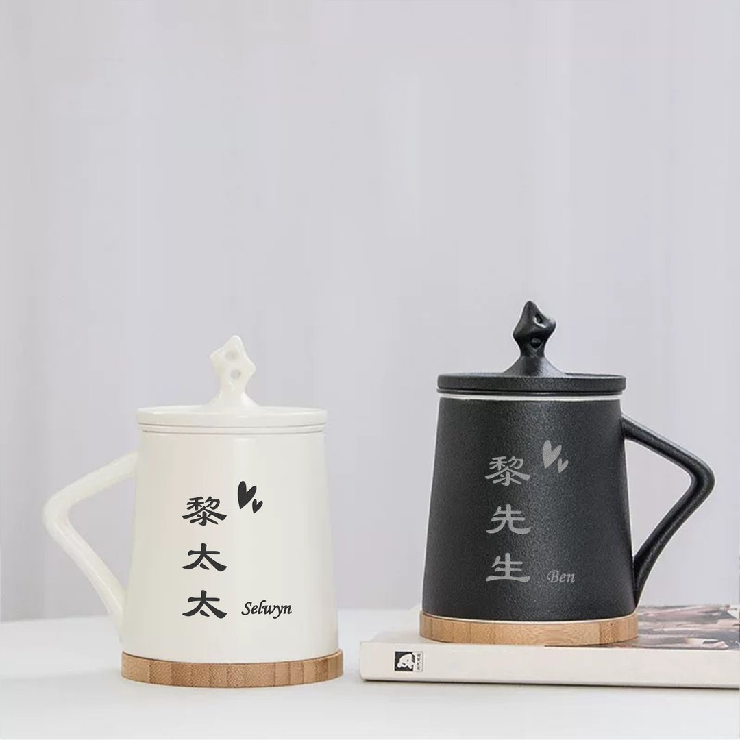 定制化情侣对杯 太湖石陶瓷马克杯 情侣专属杯 定制化水杯生日礼 - 其他杯子 - 陶 多色