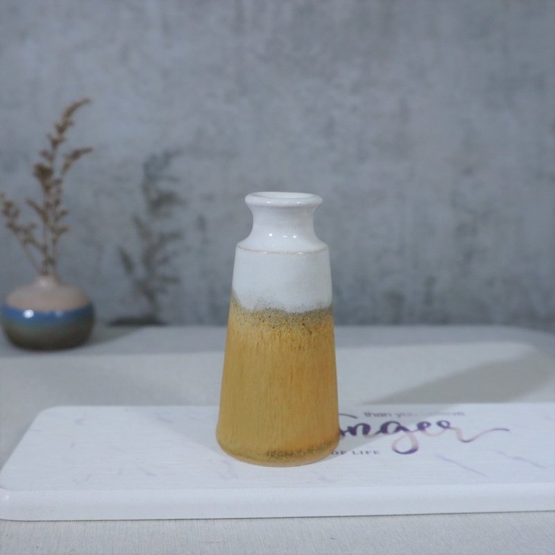 穗雨小高腰花瓶-约8.5CM - 花瓶/陶器 - 陶 多色