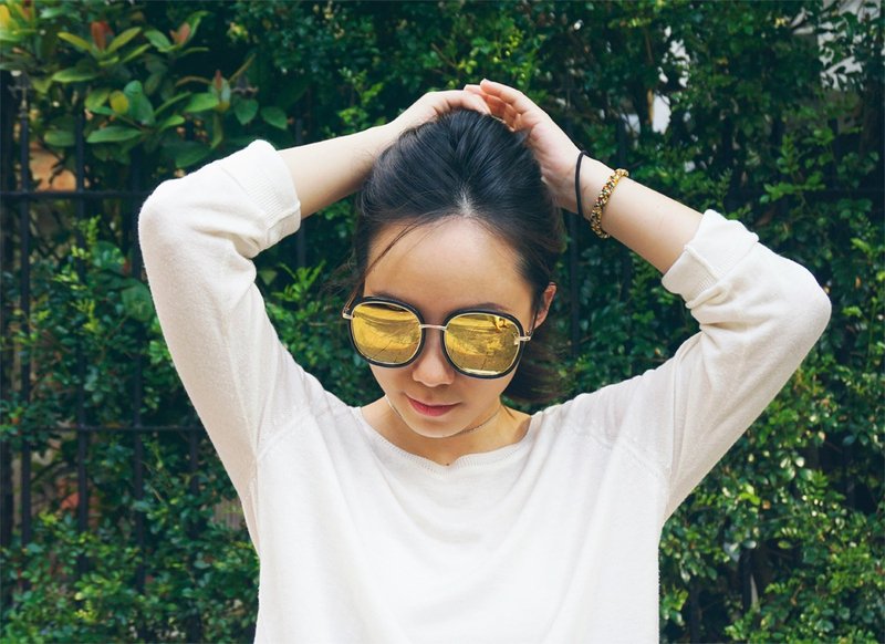 偏光太阳眼镜│黑色 金色框│金色反光镜片│抗UV400│2is Maui P - 眼镜/眼镜框 - 其他金属 金色