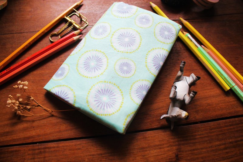 手作书衣【日和绽放圆点点】50k/A6 - 笔记本/手帐 - 棉．麻 蓝色