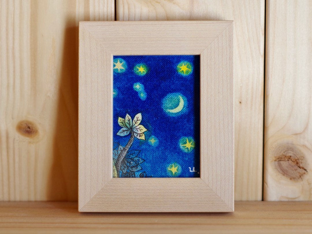 original painting   Fall asleep - 画框/相框 - 棉 蓝色