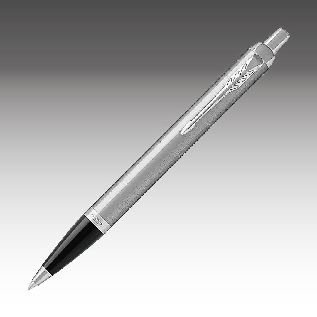 Parker 派克 新IM 入门款 钢杆白夹原子笔 免费刻字 - 圆珠笔/中性笔 - 其他金属 银色