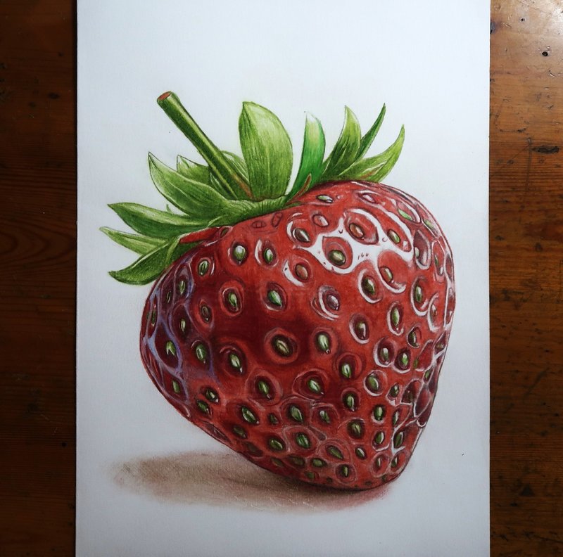 1.草莓画(上架作品)  2.静物画、水果画  3.缩时摄影 - 订制画像 - 纸 红色