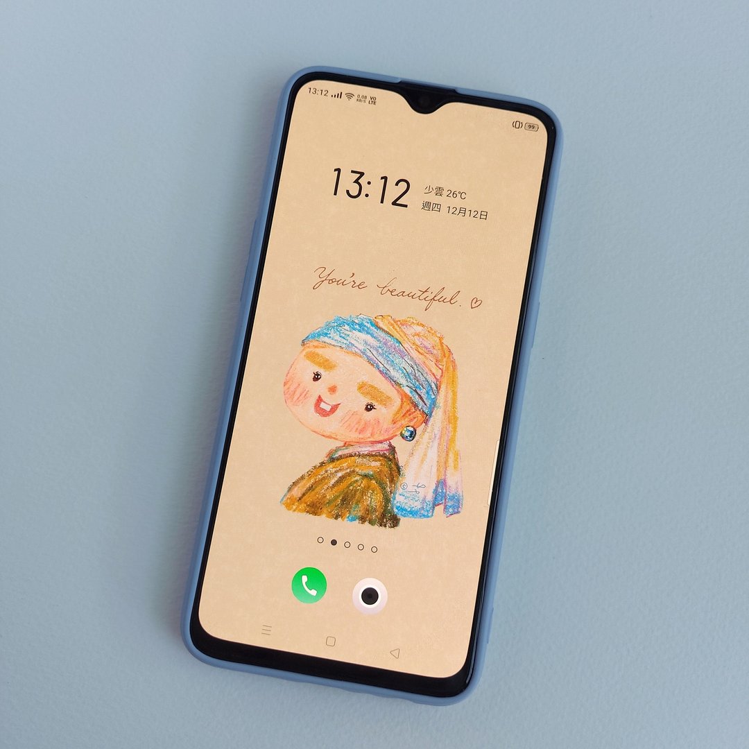 【手机壁纸】戴珍珠耳环的少女 - 艾幼 - 电脑手机桌布/贴图/App 图示 - 其他材质 