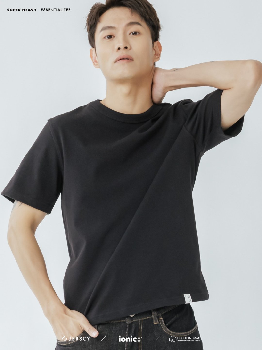 JERSCY 超级重磅TEE 重磅短t 厚磅t t恤 10.9oz台湾制 美国棉 - 男装上衣/T 恤 - 棉 黑色