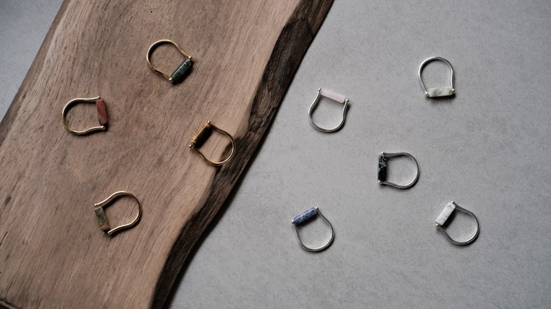 【戒指】无尽边戒/天然石戒指/百搭款/ - 戒指 - 石头 