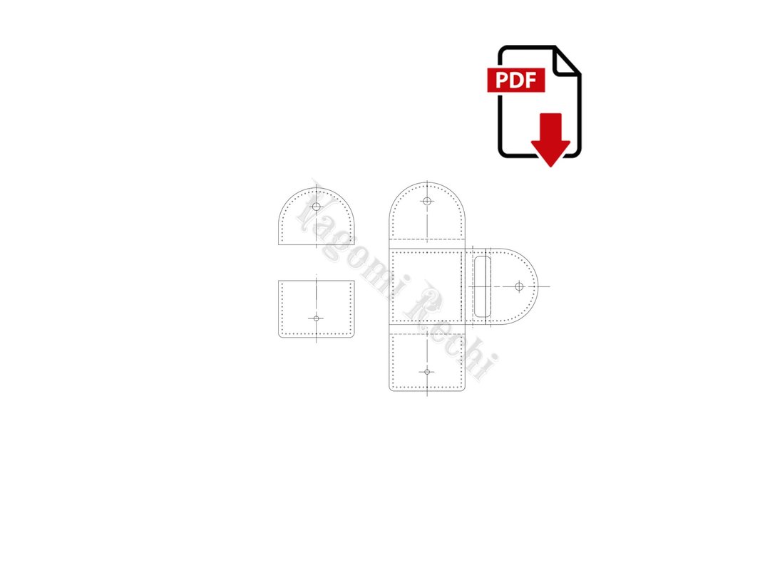 PDF 版型。附零钱袋的皮革长夹。DIY - 手工艺教程/工具书 - 其他材质 