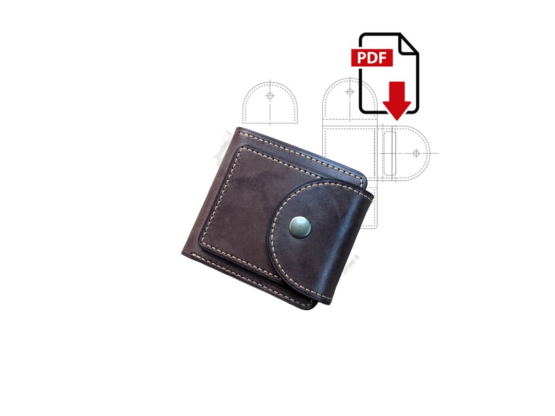 PDF 版型。附有零钱袋的皮革长夹。DIY - 手工艺教程/工具书 - 其他材质 