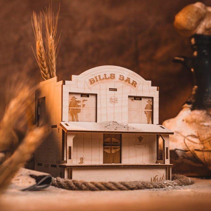 德国益智机关盒/决战狂野西部 - 桌游/玩具 - 木头 