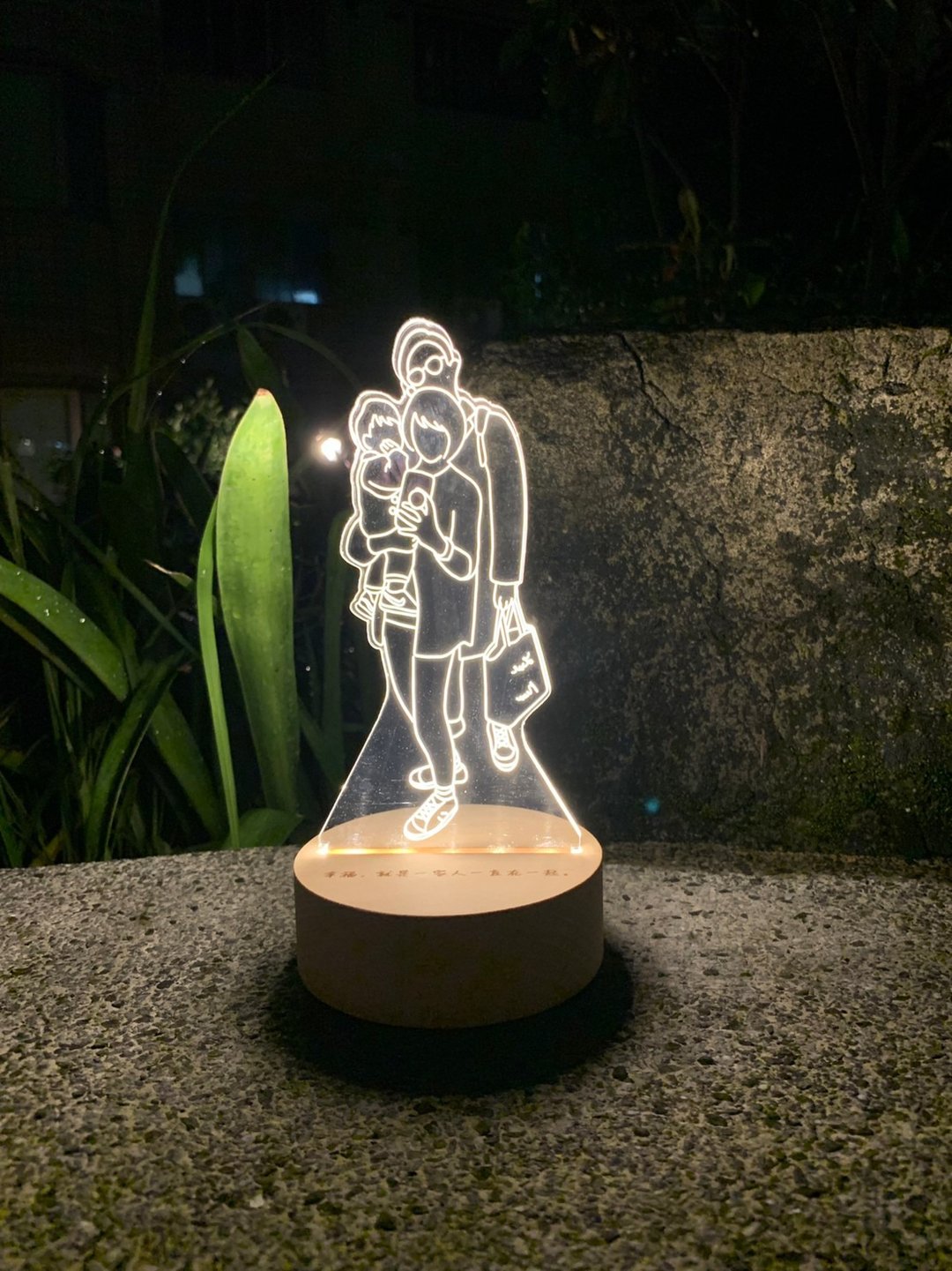 幸福时刻以家为名【质感线条】原木Led夜灯蓝牙喇叭  定制化夜灯 - 灯具/灯饰 - 木头 粉红色
