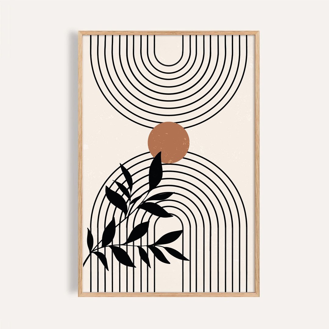 光之叶影 Leaves & Lines / 波西米亚风格几何挂画 画芯 海报 - 海报/装饰画/版画 - 纸 
