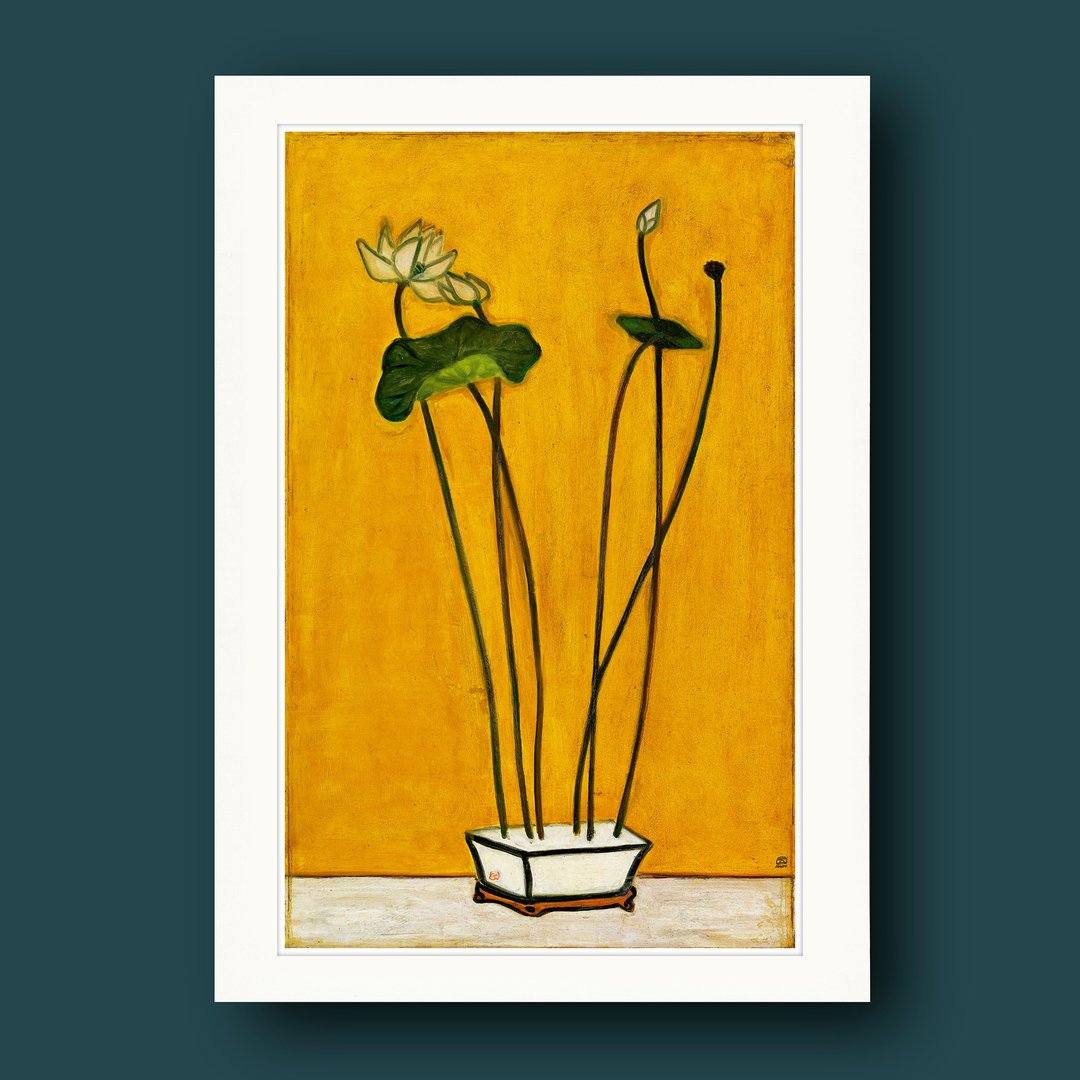 【B4 艺术画卡・B4 Poster】常玉・荷 - 海报/装饰画/版画 - 纸 黄色
