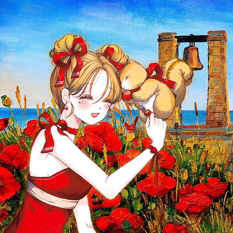 松鼠 (1颜色) - 贴纸 - 纸 