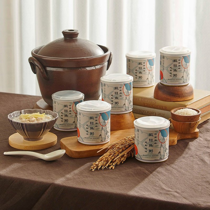 【谷溜谷溜】这粥有礼虱目鱼粥(300g/罐) feat.深红锅物联名粥品 - 熟食小吃 - 其他材质 白色