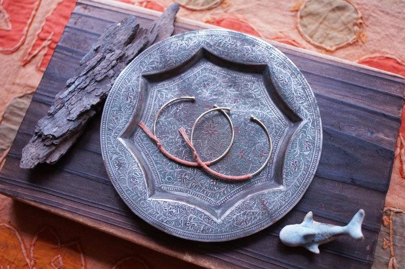 京都绝色【金阁】─ 夕樱 天然染小手镯 - 手链/手环 - 其他金属 粉红色