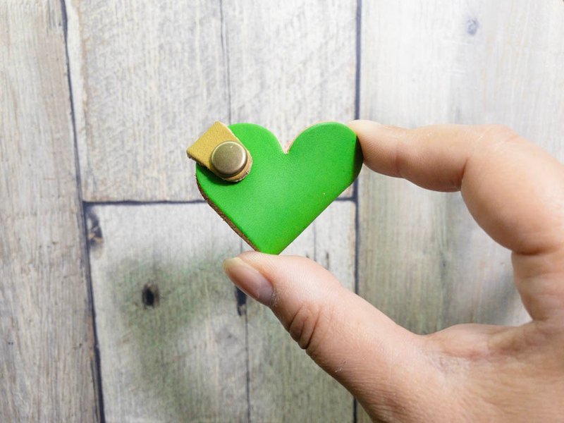 ONES Natural Green Ones Heart Cord Reel USB Cable OK OHC-GO - 卷线器/电线收纳 - 真皮 绿色