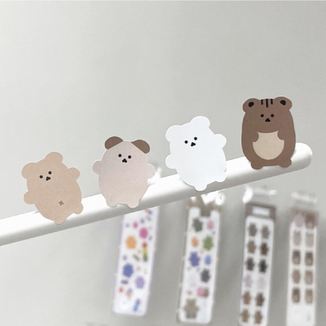 韩国文创 Chanibear 贴纸 - 软软可爱款 - 贴纸 - 纸 