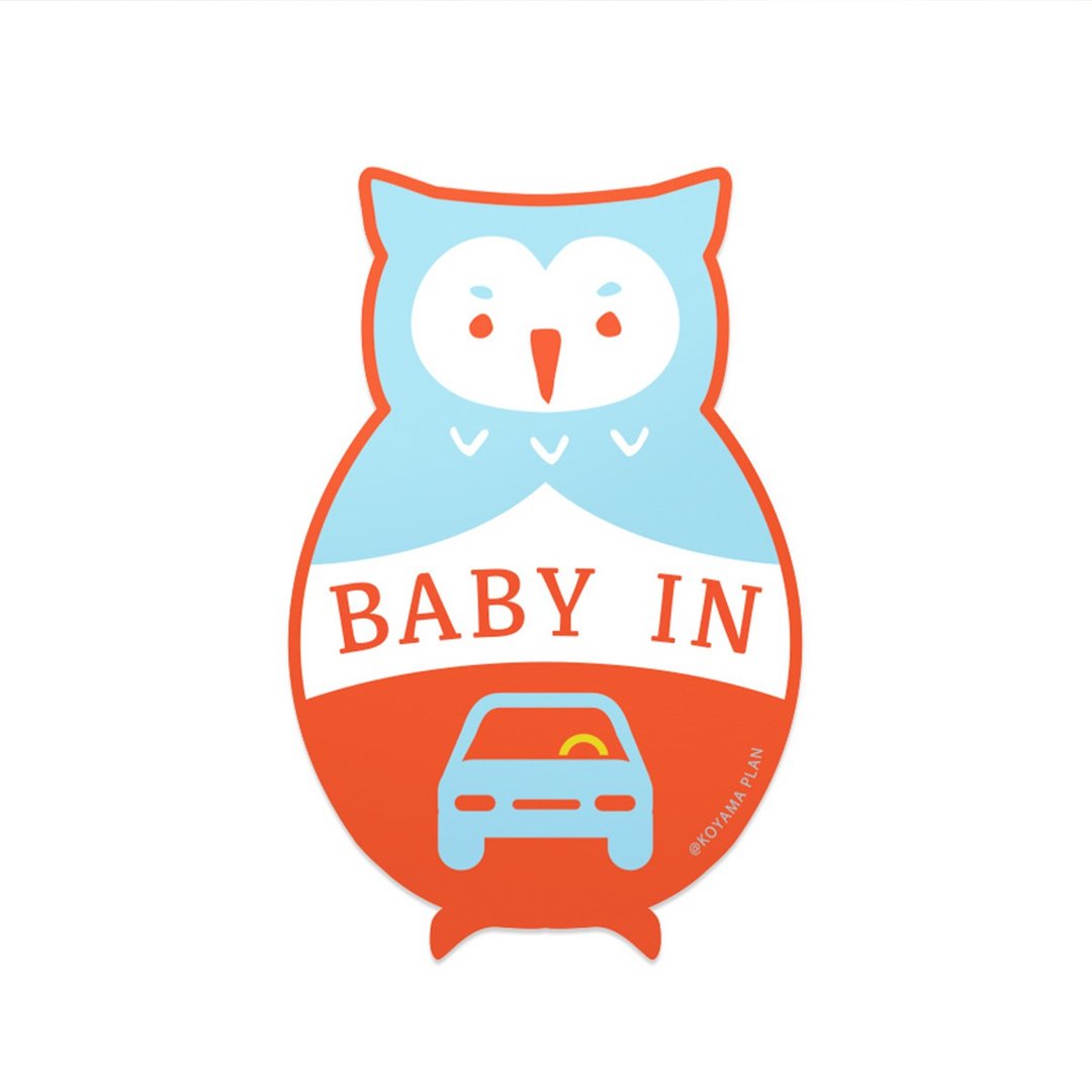 Baby in car 汽车防水贴纸 / 猫头鹰 - 其他 - 纸 蓝色