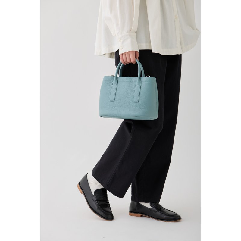 itten-itten 真皮轻巧托特包 浅绿色 手提包 手提袋 日本丰冈鞄 - 手提包/手提袋 - 其他材质 