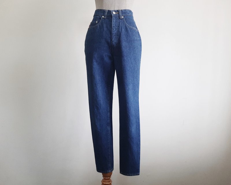 CHEROKEE 复古蓝色锥形牛仔裤 女款高腰窄管裤 25腰 - 男士长裤 - 棉．麻 蓝色