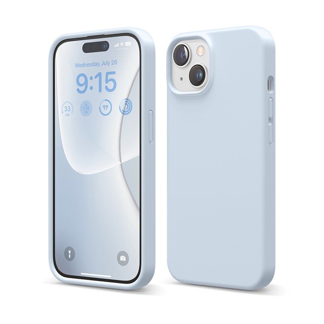 elago iPhone 15 不沾纹液态硅胶防摔手机壳 - 手机壳/手机套 - 硅胶 蓝色