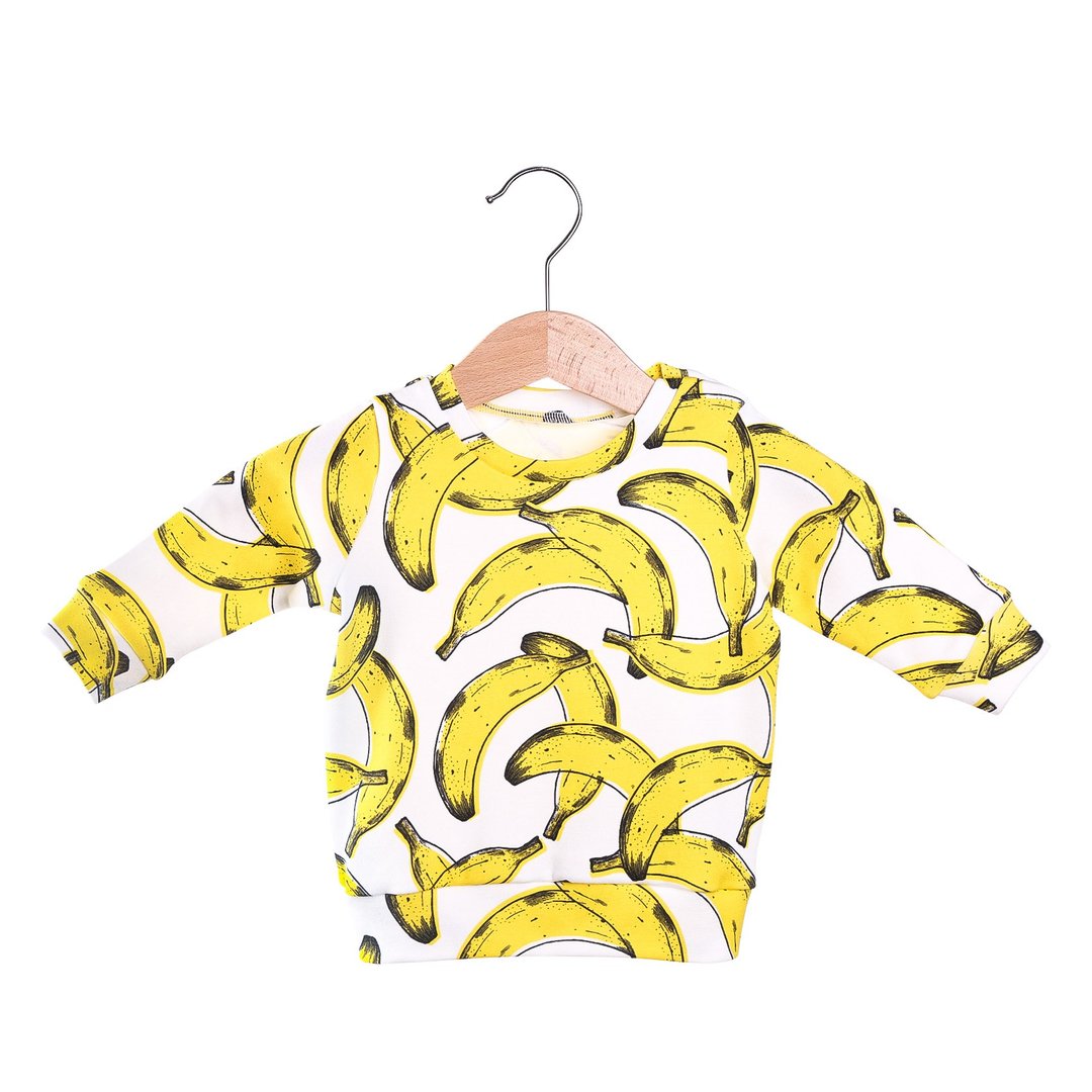 Bananas baby sweatshirt, baby boy sweatshirt, baby girl sweatshirt - 童装上衣 - 棉 多色