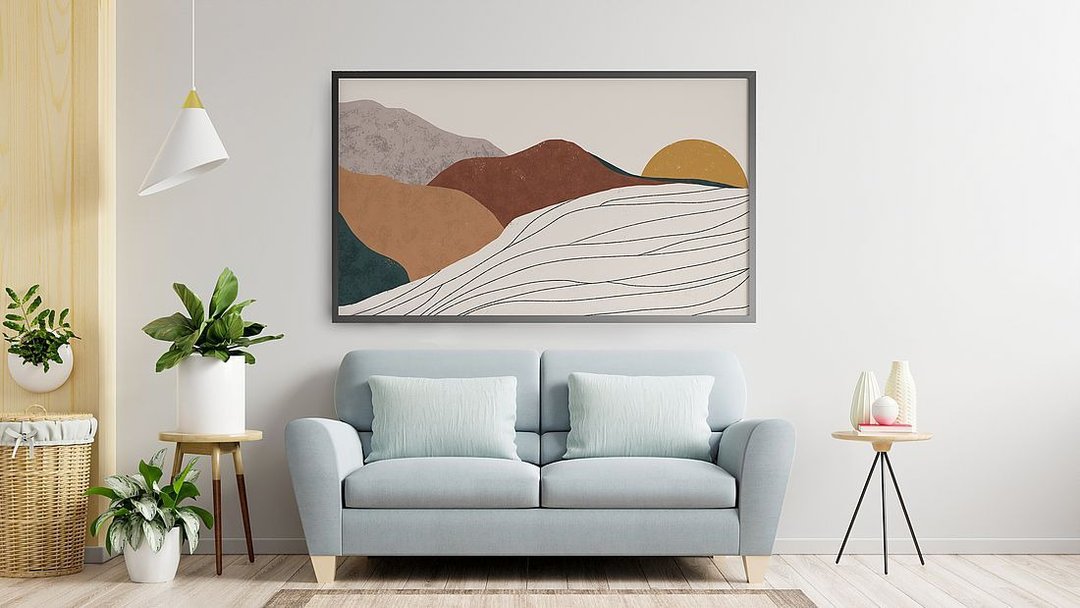 Samsung Frame TV art landscape digital download, 藝術為 三星 The Frame 美學電視 抽像風景 群山 - 墙贴/壁贴 - 其他材质 多色