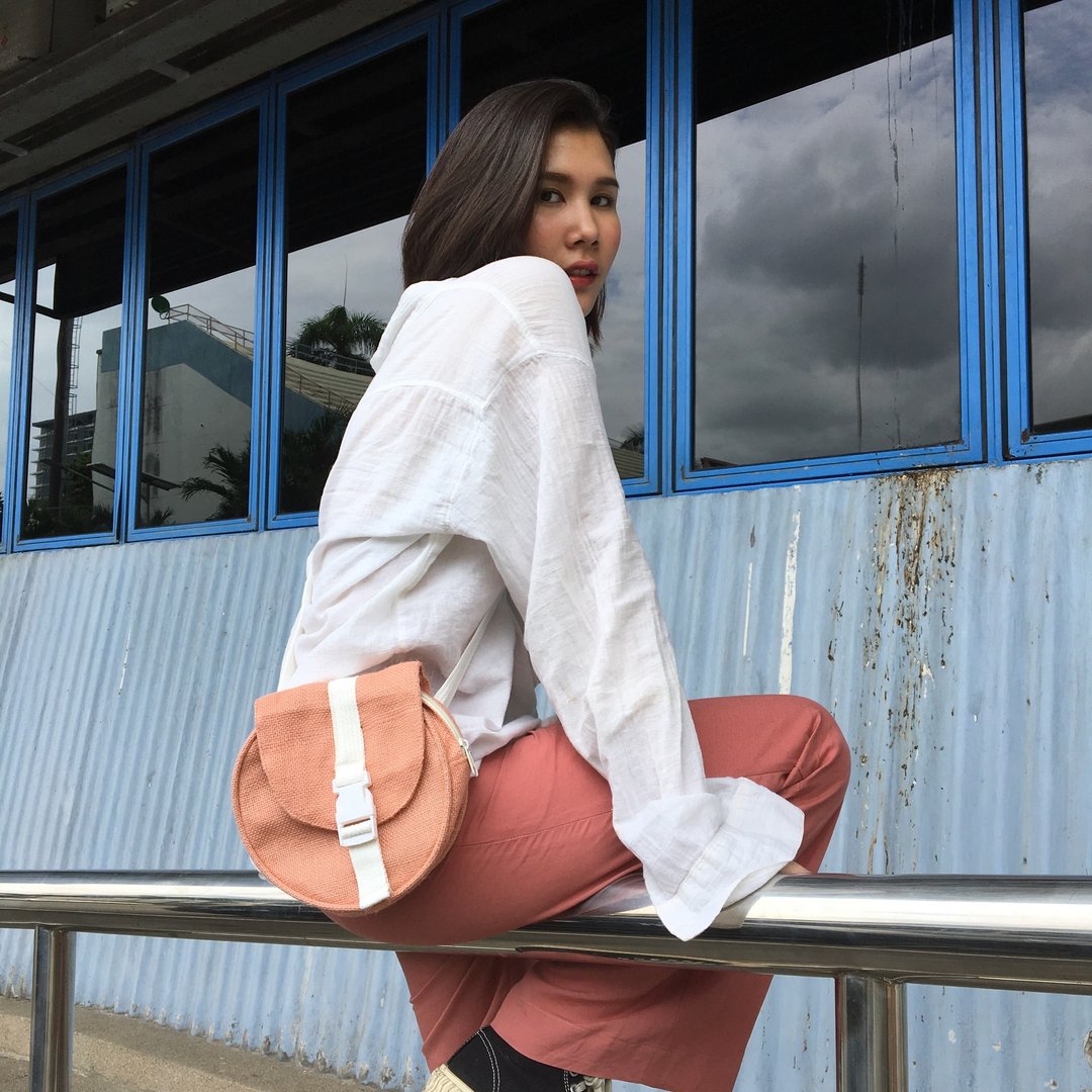 Peach pink belt bag - 其他 - 其他材质 粉红色