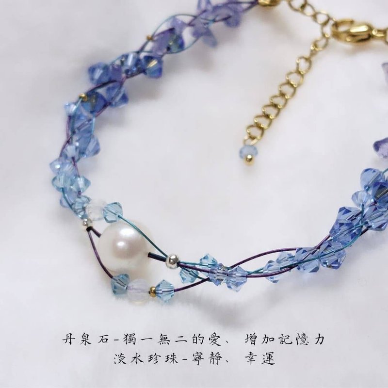 【恋与深空-祁煜海神】印象手链 - 手链/手环 - 水晶 粉红色