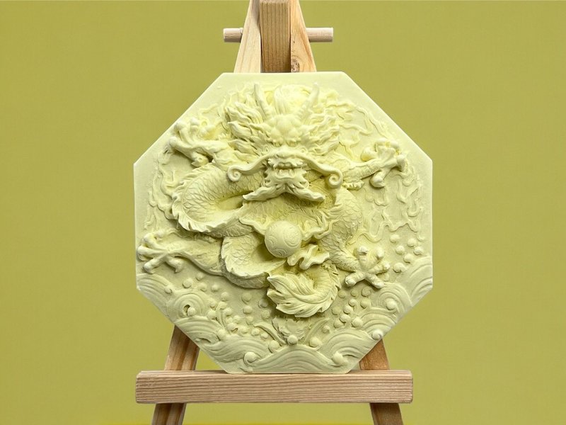 龙年扩香石 八卦龙 镇宅平安 风水摆饰 多种精油香氛任选 附木架 - 香薰/精油/线香 - 水泥 多色