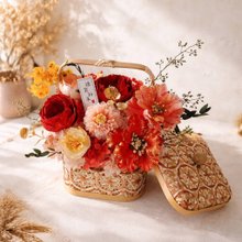 海藏设计│朱彩堂・迎春永生花新年提篮  新年盆花